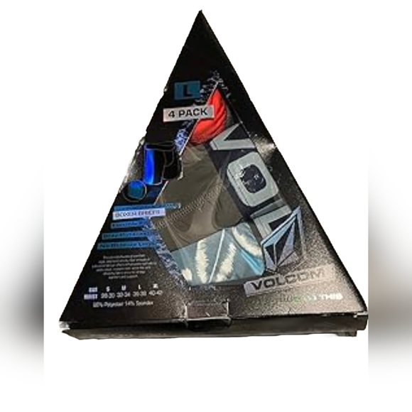 NWT Volcom Mens Boxer Briefs 4Pk Poly Spandex Performance Lmtd Edition S M L XL - Picture 2 of 11